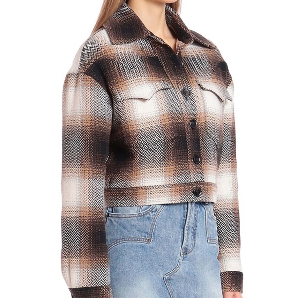Avec Les Filles Plaid Cropped Jacket - Picture 2 of 12